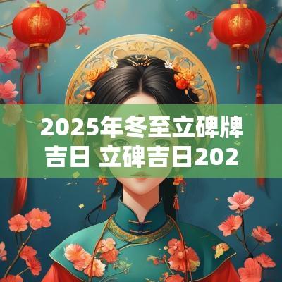 2025年冬至立碑牌吉日 立碑吉日2025年