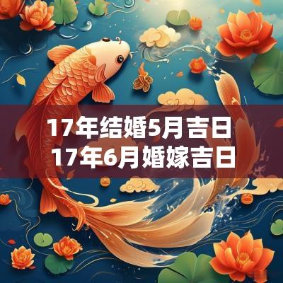 17年结婚5月吉日 17年6月婚嫁吉日
