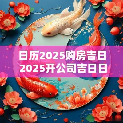 日历2025购房吉日 2025开公司吉日日历