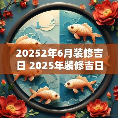 20252年6月装修吉日 2025年装修吉日