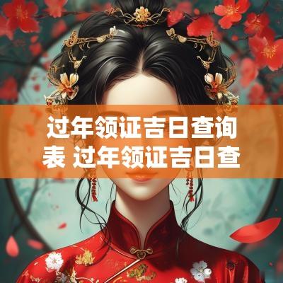 过年领证吉日查询表 过年领证吉日查询表大全