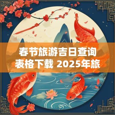 春节旅游吉日查询表格下载 2025年旅行吉日查询