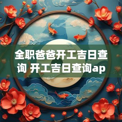 全职爸爸开工吉日查询 开工吉日查询app