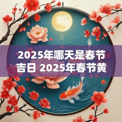 2025年哪天是春节吉日 2025年春节黄道吉日