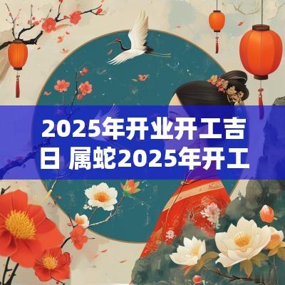 2025年开业开工吉日 属蛇2025年开工吉日
