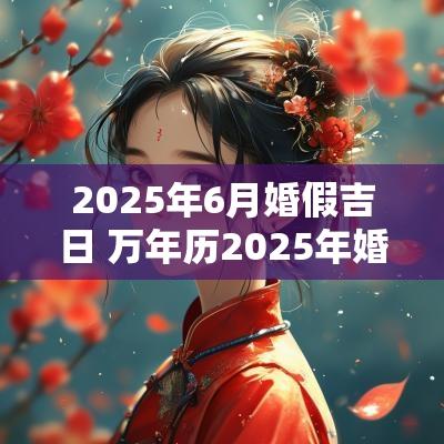 2025年6月婚假吉日 万年历2025年婚嫁吉日
