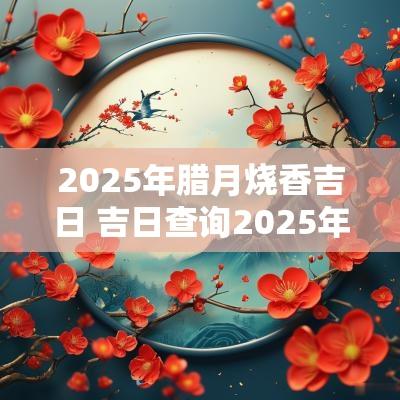 2025年腊月烧香吉日 吉日查询2025年腊月