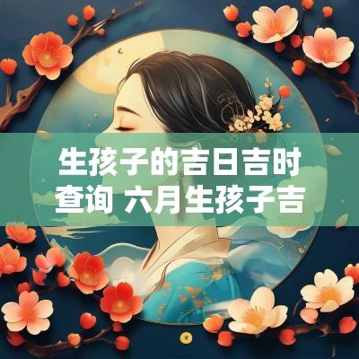 生孩子的吉日吉时查询 六月生孩子吉日吉时