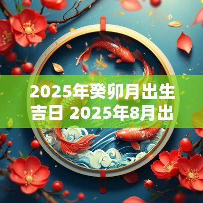 2025年癸卯月出生吉日 2025年8月出生吉日