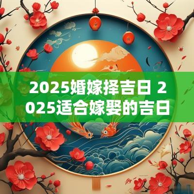 2025婚嫁择吉日 2025适合嫁娶的吉日