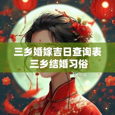 三乡婚嫁吉日查询表 三乡结婚习俗