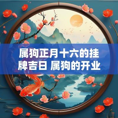 属狗正月十六的挂牌吉日 属狗的开业吉日