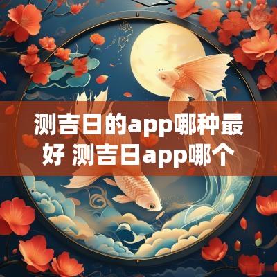 测吉日的app哪种最好 测吉日app哪个软件最好