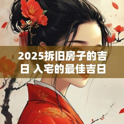 2025拆旧房子的吉日 入宅的最佳吉日2025