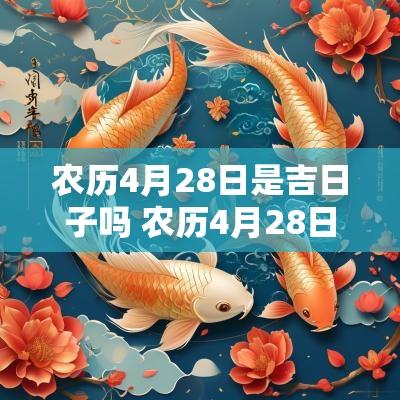 农历4月28日是吉日子吗 农历4月28日是药王诞辰吗
