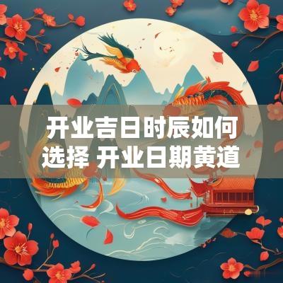 开业吉日时辰如何选择 开业日期黄道吉日怎么选