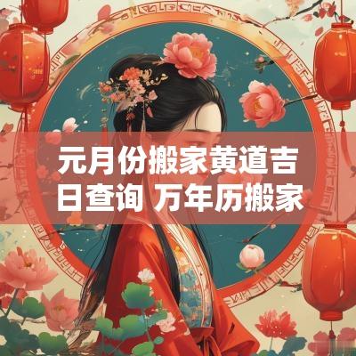 元月份搬家黄道吉日查询 万年历搬家入宅黄道吉日