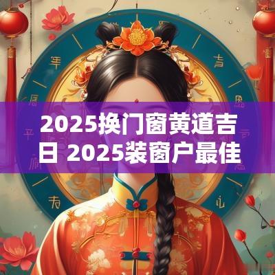 2025换门窗黄道吉日 2025装窗户最佳吉日