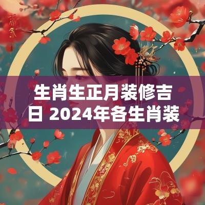 生肖生正月装修吉日 2025年各生肖装修开工吉日数