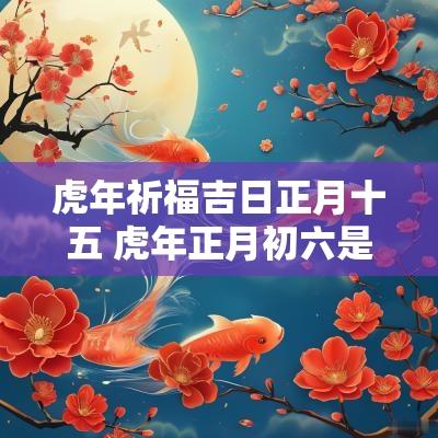 蛇年祈福吉日正月十五 蛇年正月初六是吉日吗