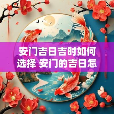 安门吉日吉时如何选择 安门的吉日怎么选