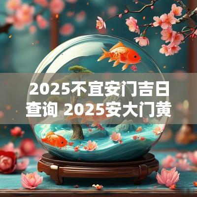2025不宜安门吉日查询 2025安大门黄道吉日