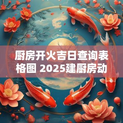 厨房开火吉日查询表格图 2025建厨房动土吉日