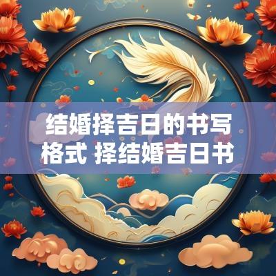 结婚择吉日的书写格式 择结婚吉日书格式