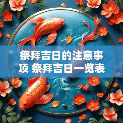 祭拜吉日的注意事项 祭拜吉日一览表
