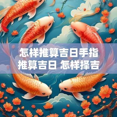 怎样推算吉日手指推算吉日 怎样择吉日才是正确择日法