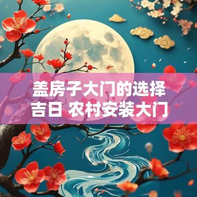 盖房子大门的选择吉日 农村安装大门吉日查询
