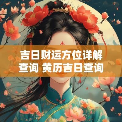 吉日财运方位详解查询 黄历吉日查询今天方位