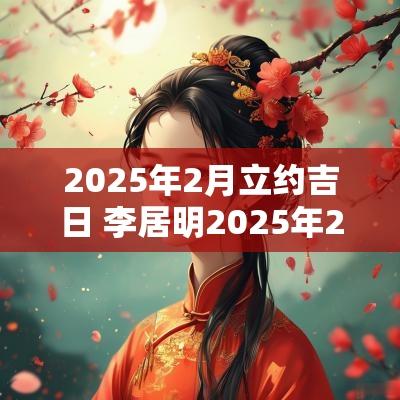 2025年2月立约吉日 李居明2025年2月吉日