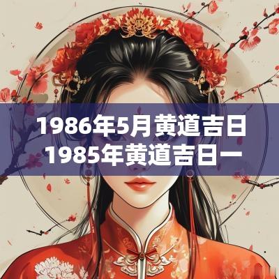 1986年5月黄道吉日 1985年黄道吉日一览表