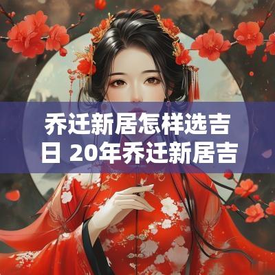 乔迁新居怎样选吉日 20年乔迁新居吉日
