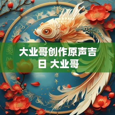 大业哥创作原声吉日 大业哥