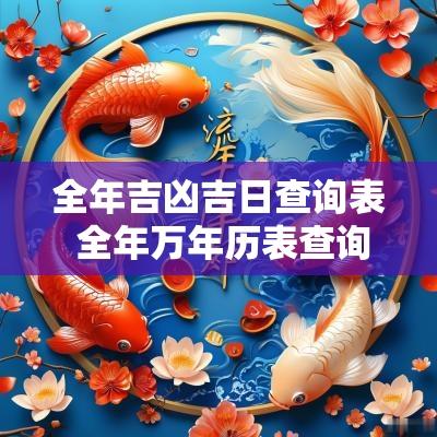 全年吉凶吉日查询表 全年万年历表查询