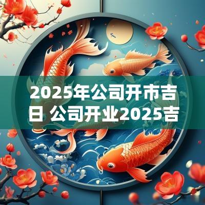 2025年公司开市吉日 公司开业2025吉日查询