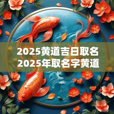 2025黄道吉日取名 2025年取名字黄道吉日