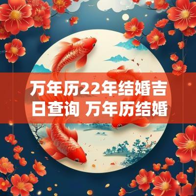 万年历22年结婚吉日查询 万年历结婚吉日大全