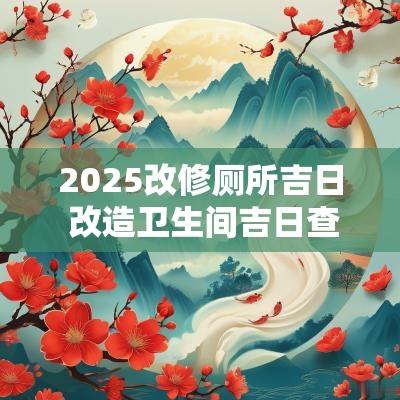 2025改修厕所吉日 改造卫生间吉日查询