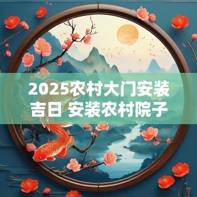 2025农村大门安装吉日 安装农村院子大门门槛吉日吉时