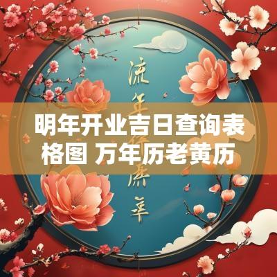 明年开业吉日查询表格图 万年历老黄历看吉日开业