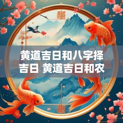 黄道吉日和八字择吉日 黄道吉日和农历