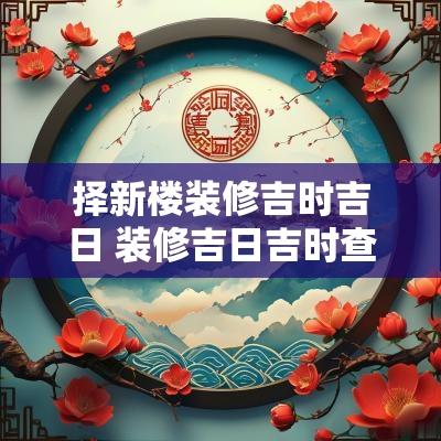 择新楼装修吉时吉日 装修吉日吉时查询免费