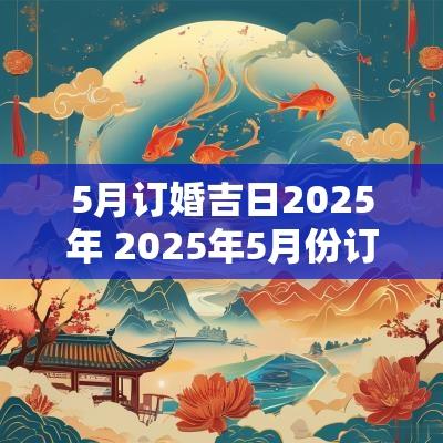 5月订婚吉日2025年 2025年5月份订婚的吉日