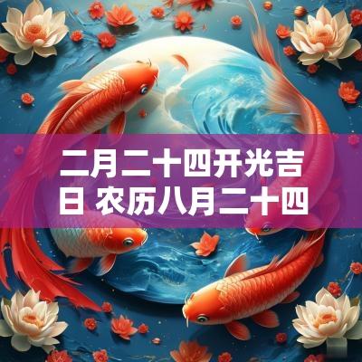 二月二十四开光吉日 农历八月二十四开光