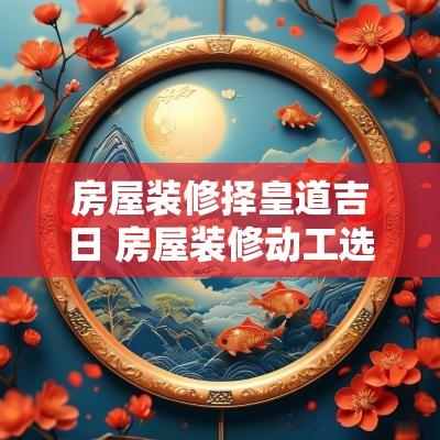 房屋装修择皇道吉日 房屋装修动工选吉日