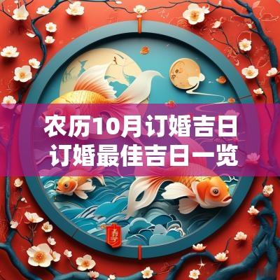 农历10月订婚吉日 订婚最佳吉日一览表