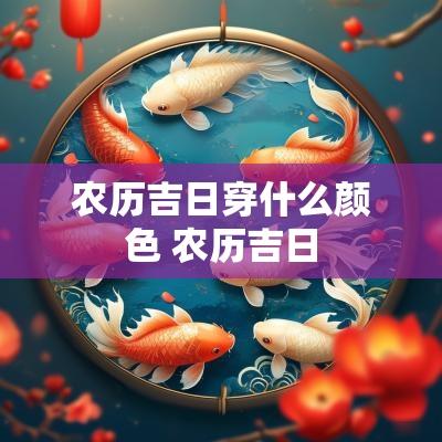 农历吉日穿什么颜色 农历吉日